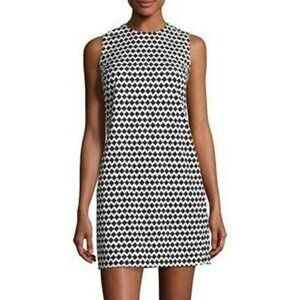 Theory Adraya 100% Cotton Geo Shift Dress Black White 2, XS $265